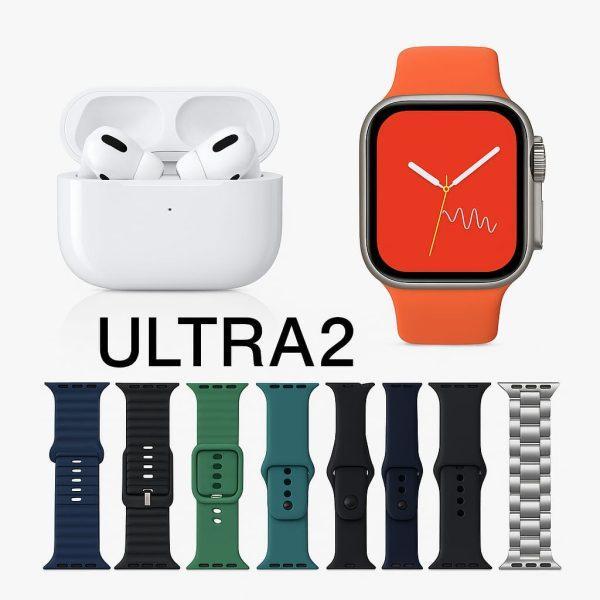 AirPods Pro 2 + Ultra 7-in-1 Smartwatch Combo – Premium Sound & Fitness Tracking
