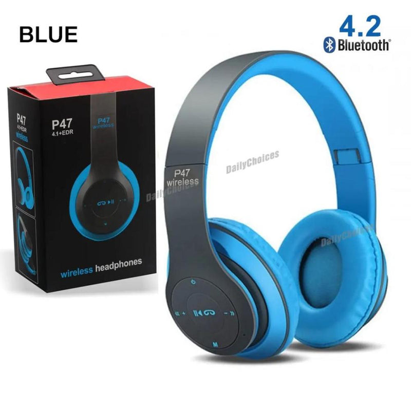 Wireless Stereo Headphones with Bluetooth, FM, TF Card &amp; Aux Support | 5 Color Options